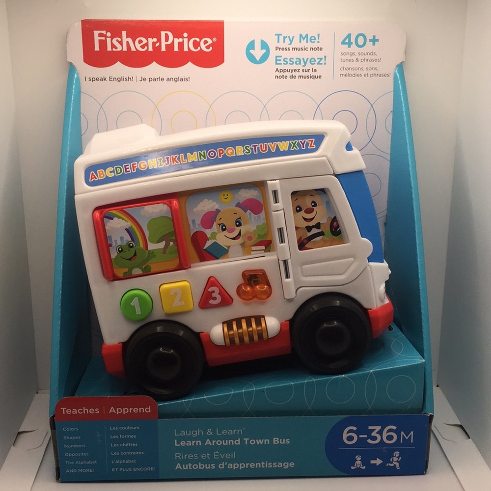 Fisher-Price Laugh & Learn - Learn Around Town Bus 40+ Songs Sounds & P…
